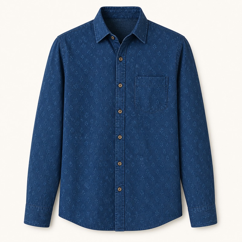 Indigo cotton shirt